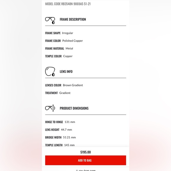 Ray-Ban Sunglasses- Hexagonal Flat Lenses - Picture 3 of 11